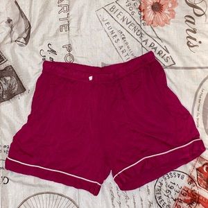 Maroon sleep shorts size medium.